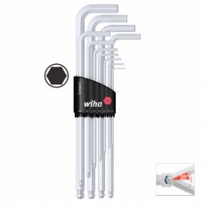 Wiha Hexagon Ball End L-Key Set in Compact Holder - Chrome-Plated - Blister Packed - 11 pcs - 36454